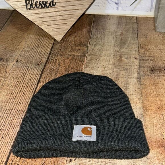 Carhartt gray unisex cuffed beanie hat - Picture 1 of 4